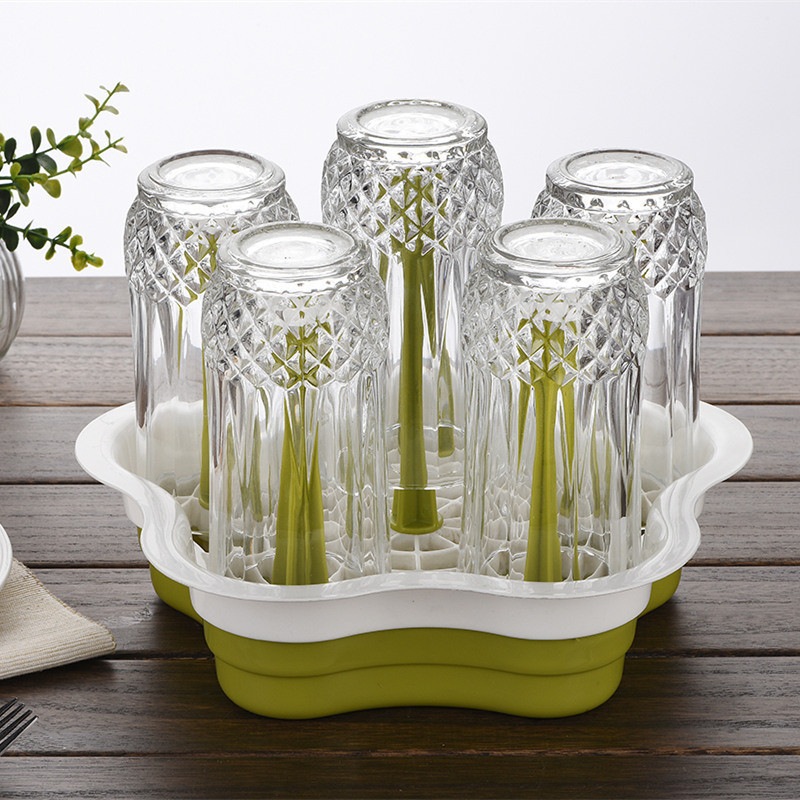 Glass Cup Set 6 cups beer cup with tray cup holder heat-resistant living room tea drinking Cup home
