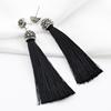 Retro fashionable long earrings, accessory, boho style, European style