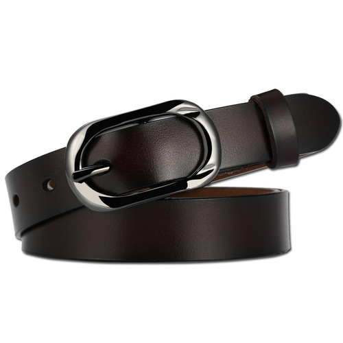 New style women's cowhide belt pin buckle genuine leather belt Japanese buckle casual fine trouser belt manufacturer wholesale delivery