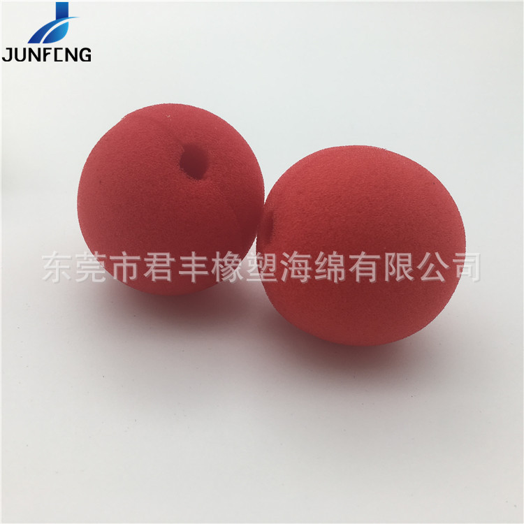 定制加工清洁海绵圆球橡胶软海绵球管道清洗胶球 红色弹性海绵球