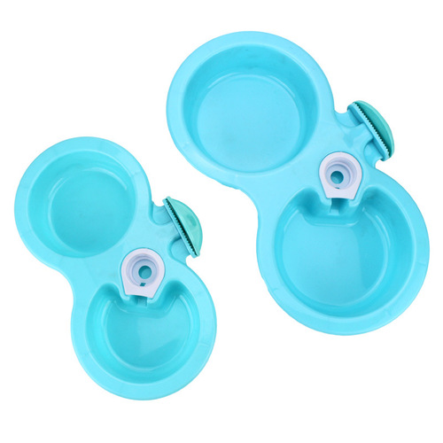 Wholesale Candy Color Suspension Pet Bowl Water Food Dual Purpose Double Bowl Dog Bowl Automatic Waterer Cat Food Bowl Rice Bowl