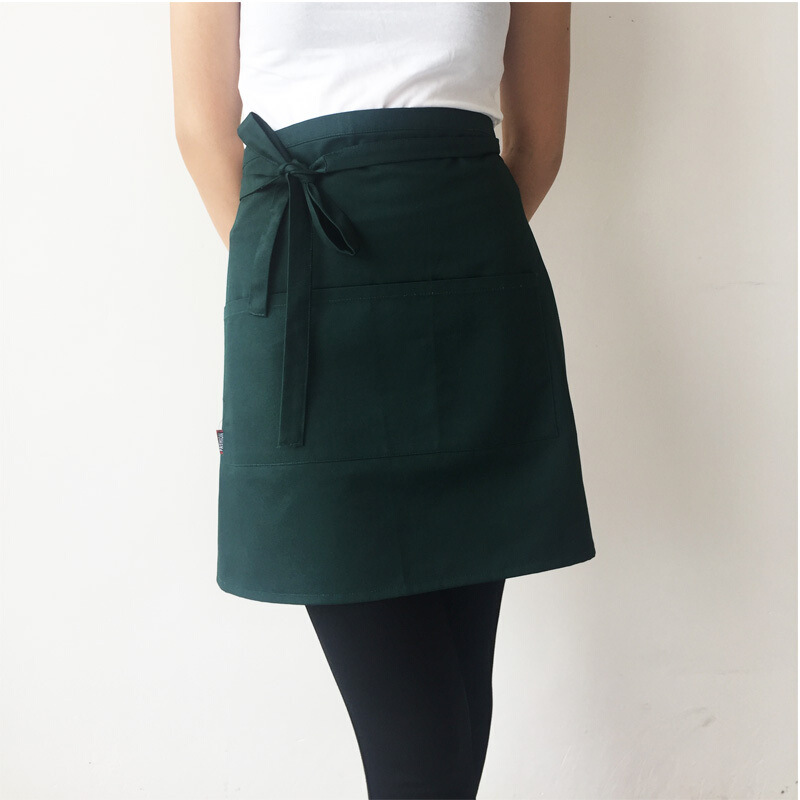 Moda coreana medio delantal trabajo cafetería chef Restaurante Camarero cocina supermercado logotipo personalizado