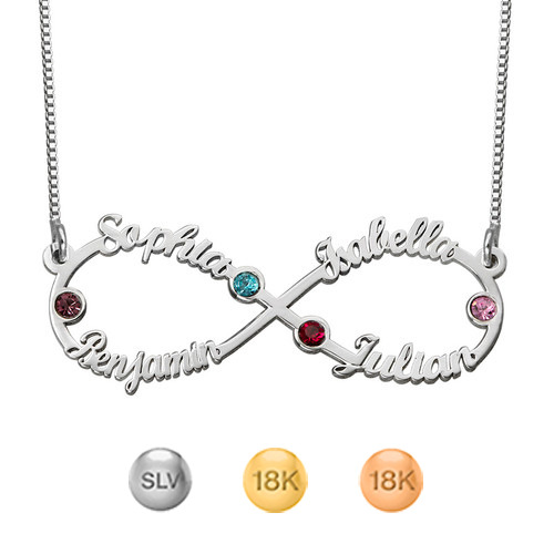 s925纯银无穷大1-4个个性化名字定制项链饰品厂家直销珠宝首饰|ru