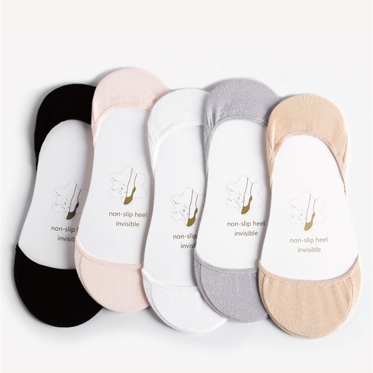 Summer Invisible Socks Women's Side Ultra Low Narrow Waist Boat Socks Cotton Silicone Non-slip Korean Style Thin High Heels Socks