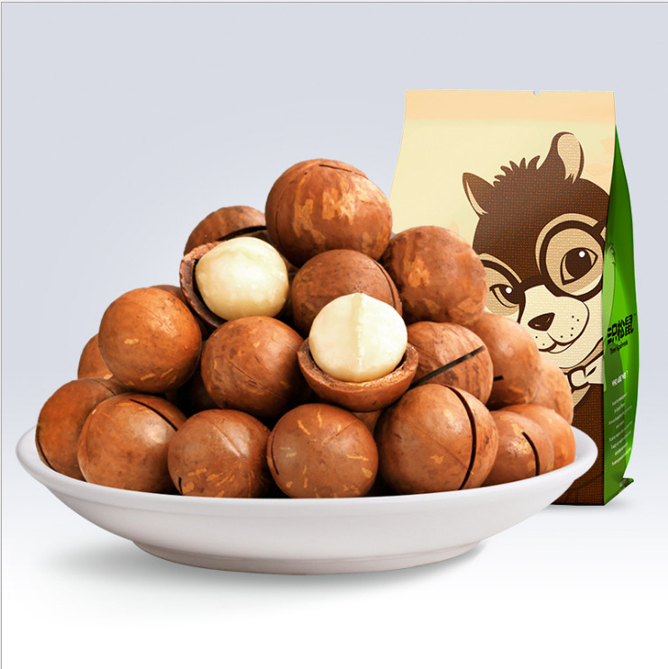 【三只松鼠_夏威夷果185g】零食堅果特産幹果奶油味