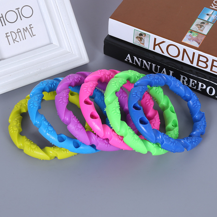 Venta directa de fábrica TPR cuerda de algodón para mascotas cuerda de juguete grande círculo mordedura perro entrenamiento perro juguete para mascotas suministros