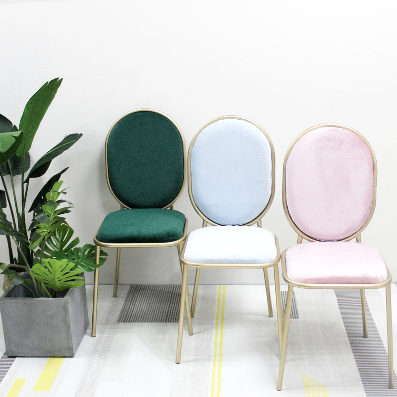 Nordic hierro ocio comedor silla simple moda cafetería tienda de postres respaldo silla hogar pequeño apartamento silla