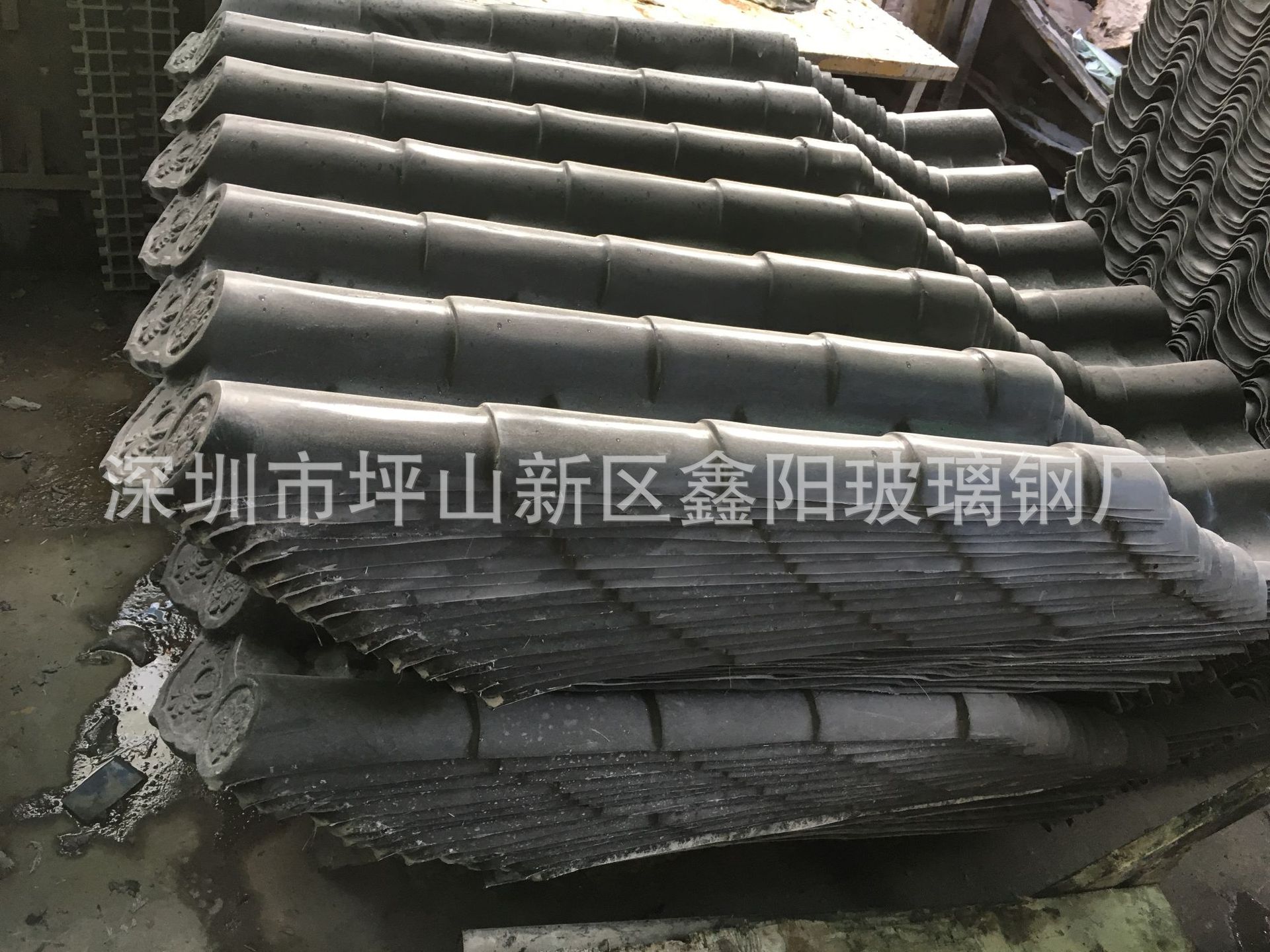 厂家批发 玻璃钢小青瓦 玻璃钢屋面瓦 转角 别墅屋面瓦定制