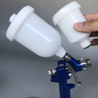 汽车油漆喷枪壶 迷你喷漆枪通用塑料壶油漆罐125毫升250ML防静电|ru