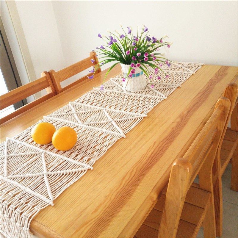Pure handwork weave Table flag Bed flag Tapestries Northern Europe INS Bohemia Table flag Home Furnishing ornament