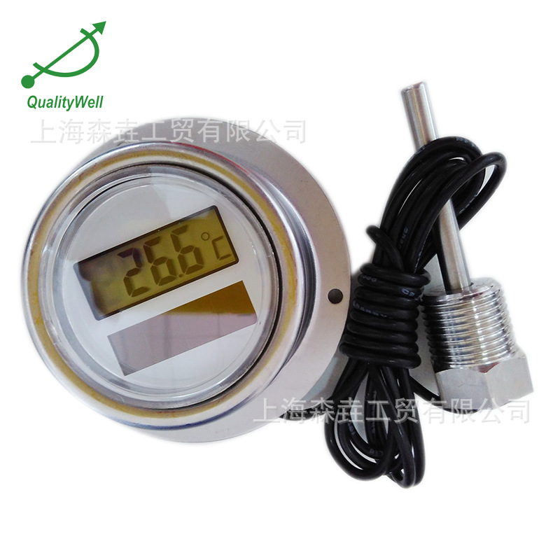 1.2线长后法兰太阳能数显温度计带1/2"NPT螺纹 DST2002S1