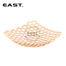 （玫瑰金）不锈钢方形网孔食物碟【EAST东方厨具】