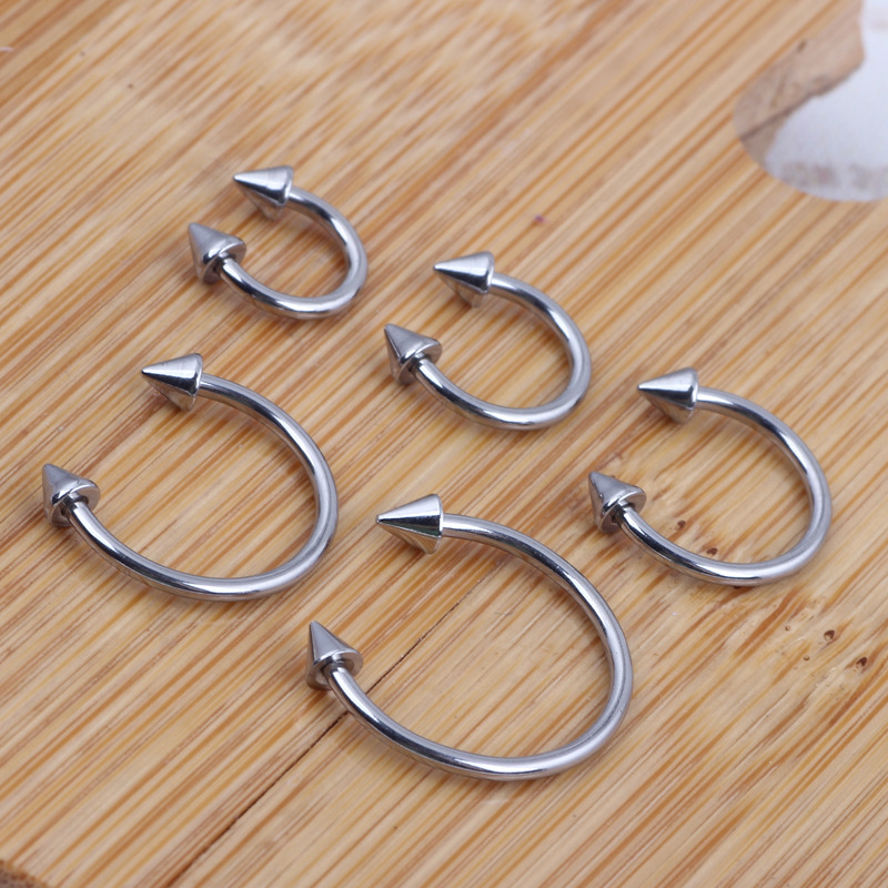 Fashion Geometric Stainless Steel Metal Nose Ring 1 Piece