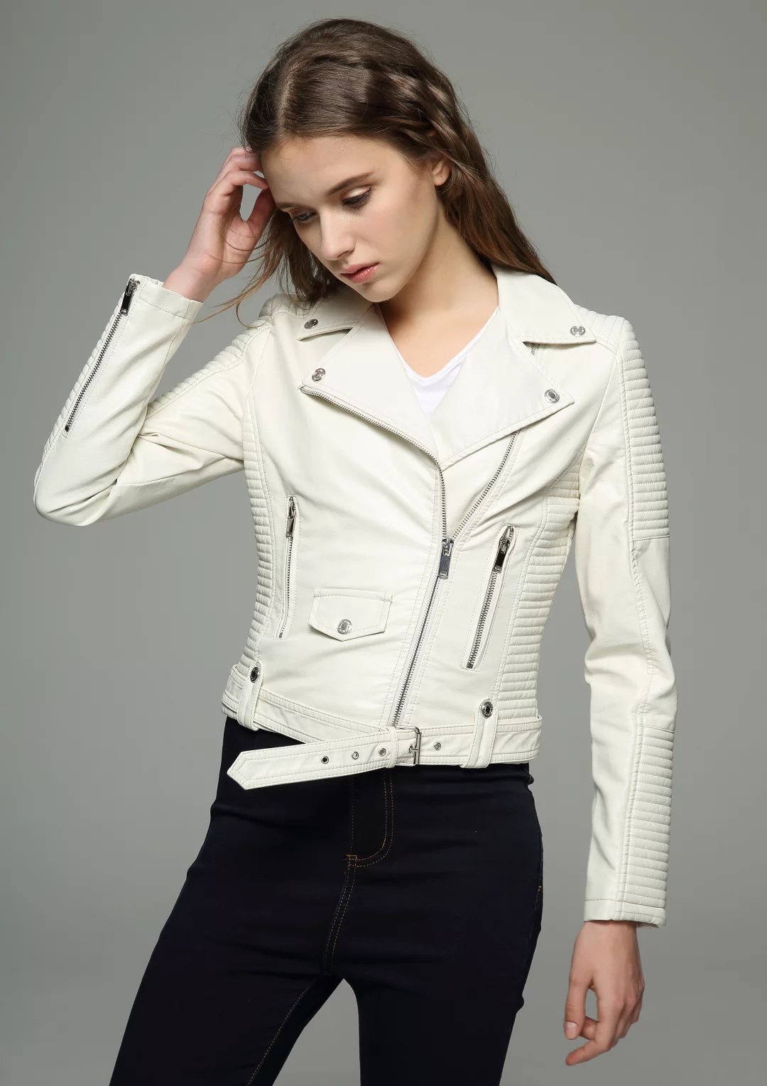 Veste en cuir femme en PU - Ref 3447450 Image 13