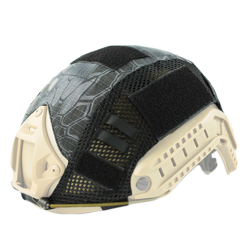 Casco táctico rápido serie casco especial de tela de malla camuflaje casco táctico cubierta Velcro casco de tela