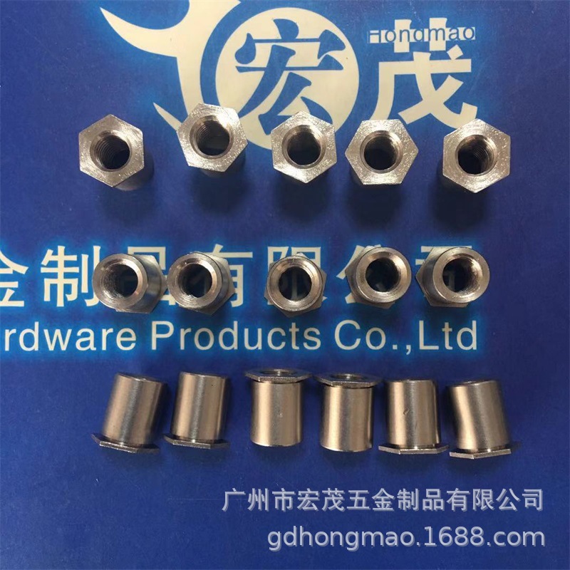 不锈钢通孔压铆螺柱 六角压铆螺柱 压板螺柱 压铆螺母柱 SOS-M3