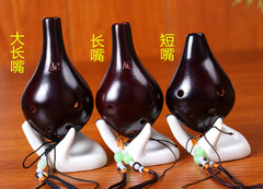 New Arrival 6-Hole Terracotta Flute in Middle C Key, Straw-Fired & Smoked—Perfect for Beginners, Comes with Instructional Materials, Wholesale from Manufacturer