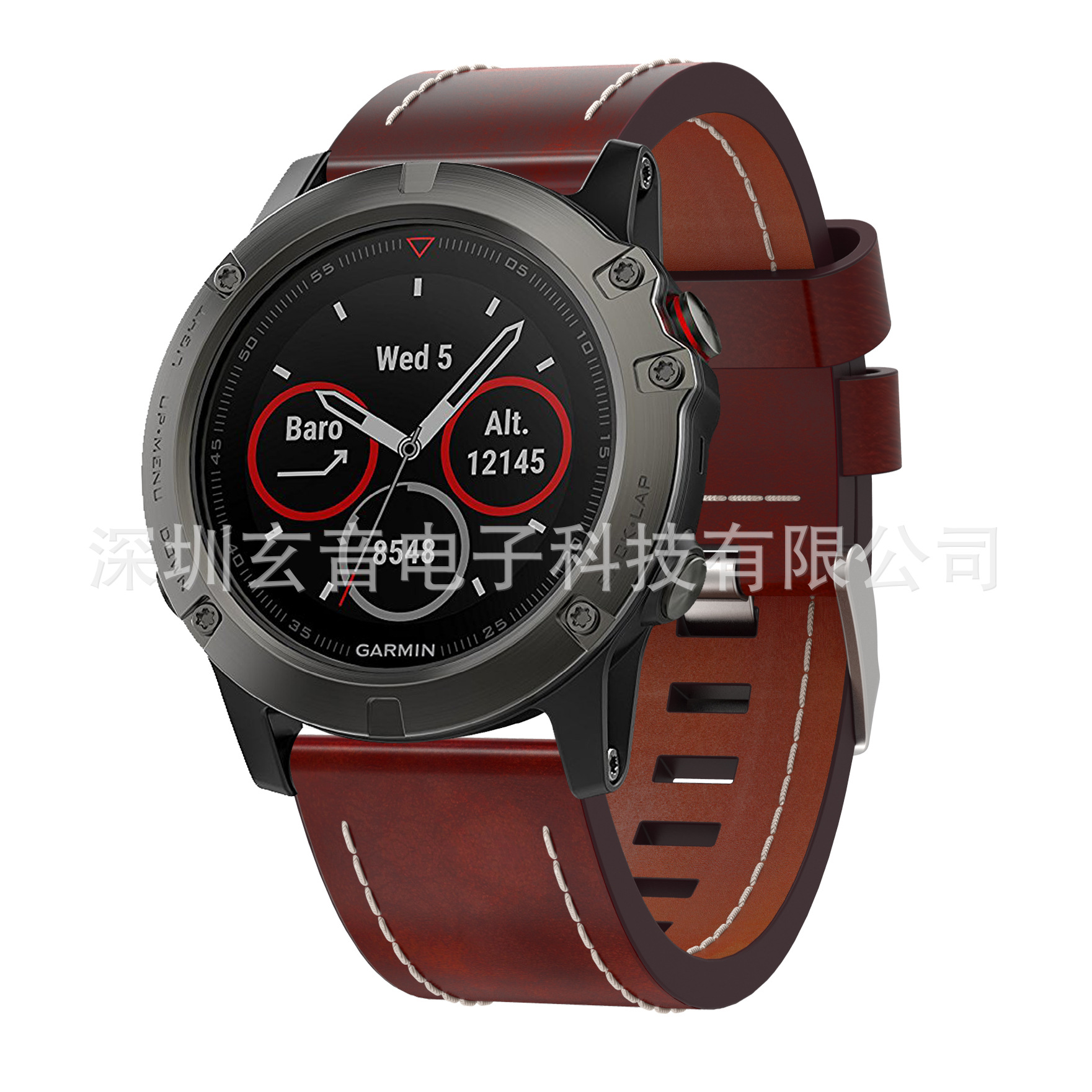 適用佳明Fenix 7x/5X快拆車線真皮錶帶Fenix 6x皮質錶帶26mm
