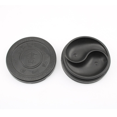 Manufactor 4 inch Taiji inkwell Plastic Inkstone With cover student Four Treasures Beginner Calligraphy
