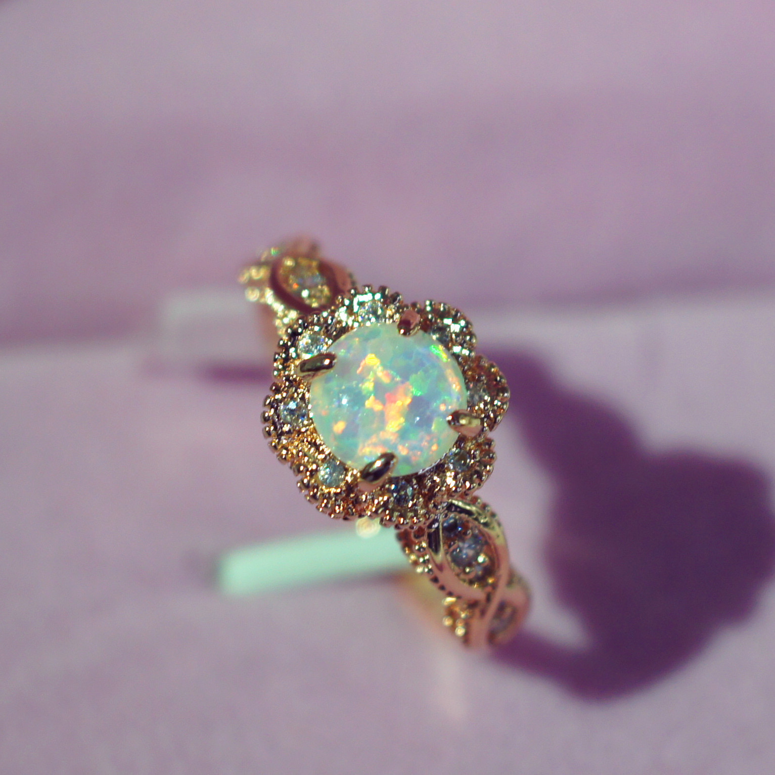 11, 5 Ring Size Retro Round Artificial Gemstones Alloy Wholesale Rings