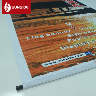 Shenzhen factory promotion thermal transfer printing flag cloth double transparent effect waterproof sunscreen flagpole advertising flag cloth