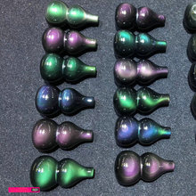 墨西哥炫彩黑曜石葫芦福禄双全磨彩眼灵动吊坠包挂