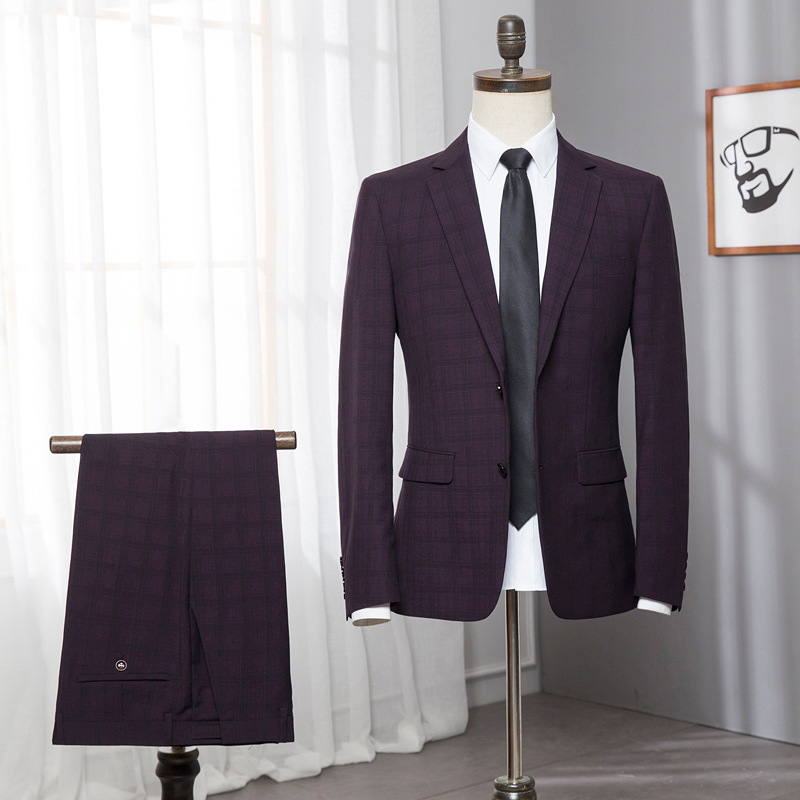 品牌剪标 男士西服套装 韩版修身新郎礼服结婚西装工作服礼服|ms