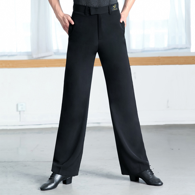 ✅新款阔腿直筒拉丁男女舞裤练习演出摩登情侣交谊舞广场服口袋舞