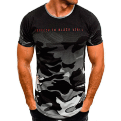 New Men's Fashion Sport Fitness Camouflage Short-Sleeve T-Shirt Summer Thin Short-Sleeve T-Shirt