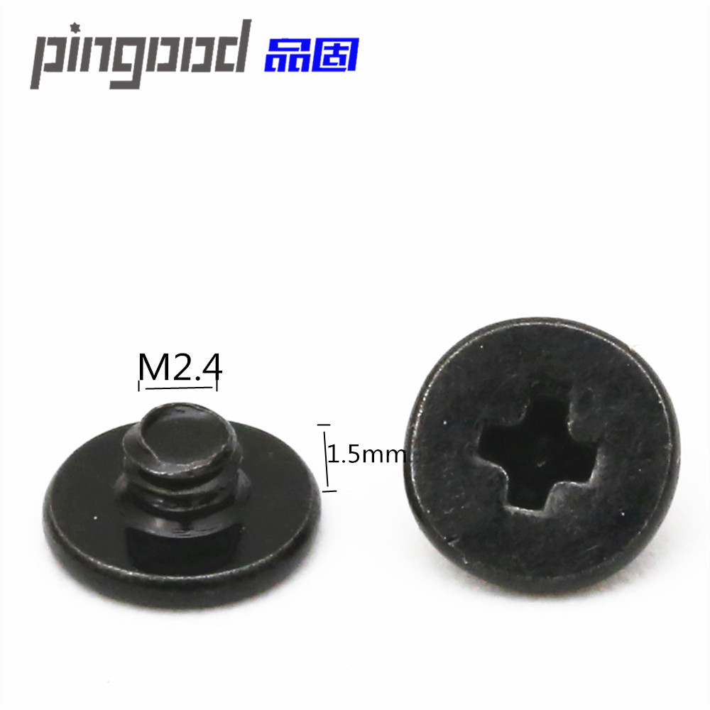 精密五金厂家直销CM黑色碳钢平头十字电脑笔记本微型小螺丝M2.4