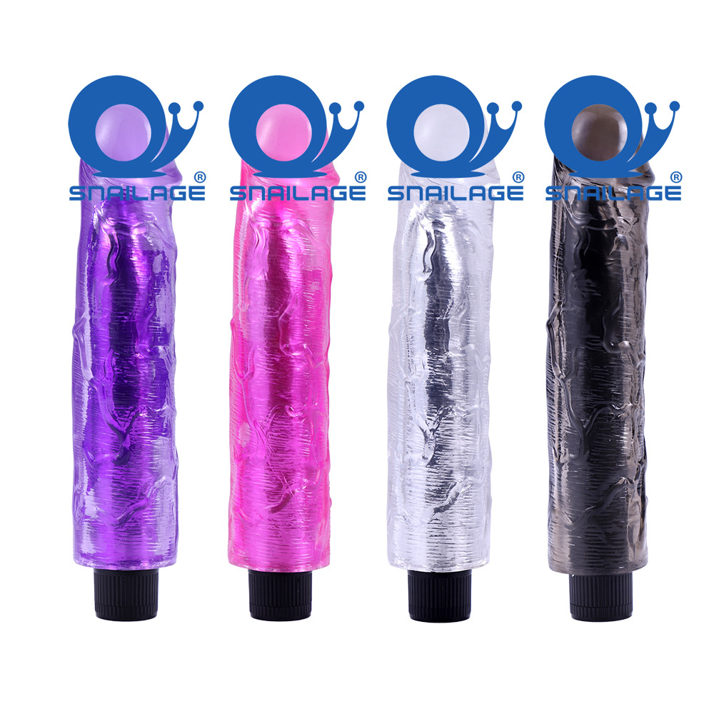 仿真阳具 女用自慰器具 透明水晶震动阳具 超大阴茎 跨境电商新品|ru
