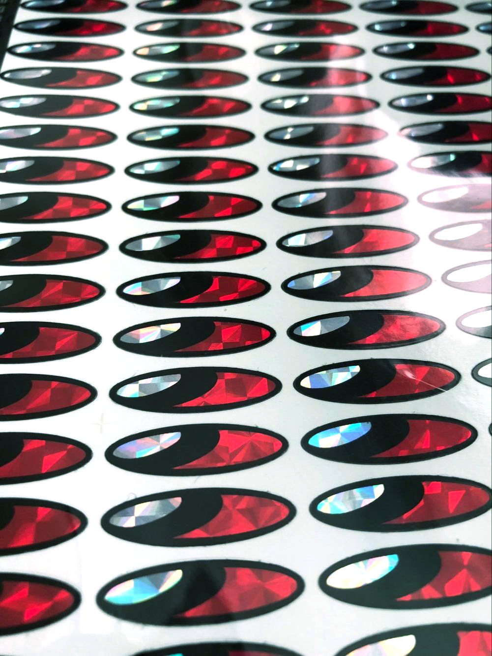 4种铁板路亚平贴纸鱼眼，定质，仿真，金属环保材质