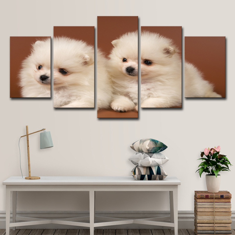 Cross Border Aliexpress Aliexpress Art Deco Wall 5 Home Frame Panel Cute Dog Living Room Modern Cross Border Aliexpress Aliexpress Art Deco Wall 5 Home Frame Panel Cute Dog Living Room Modern