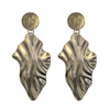 Advanced earrings, matte golden accessory, European style, high-quality style, bright catchy style