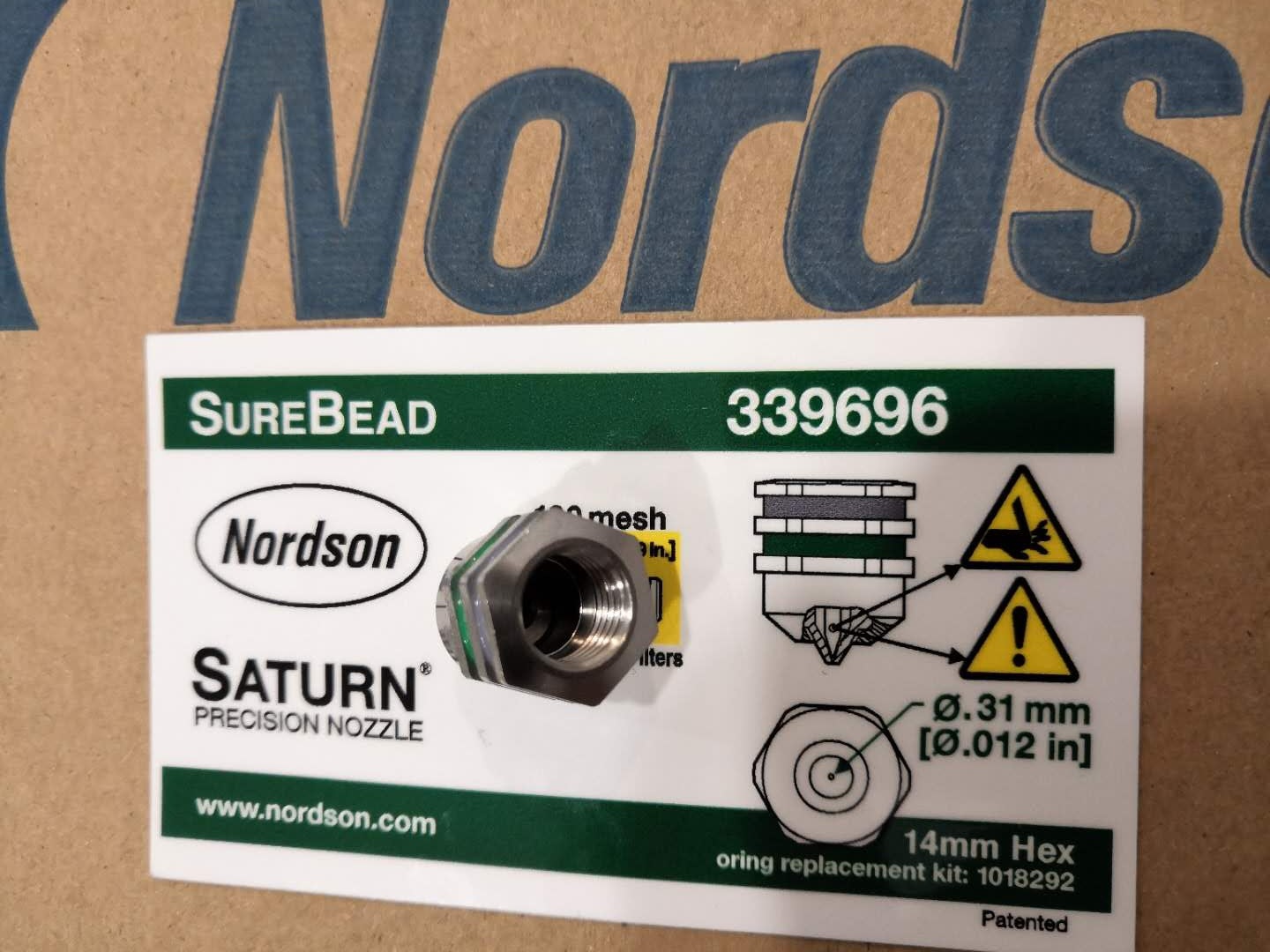 美国诺信 nordson 热熔胶 喷头 喷嘴 NOZZLE,SUREBEAD 339696