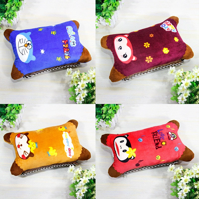 Plush water container, toy, removable cute hand warmer with zipper