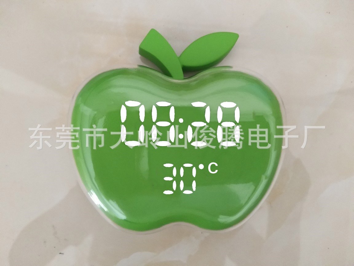 Creative LEDAlarm Clock Apple Voice-controlled Clock Magnetic Wall Clock Fruit-shaped Clock Apple Clock Mini Clock