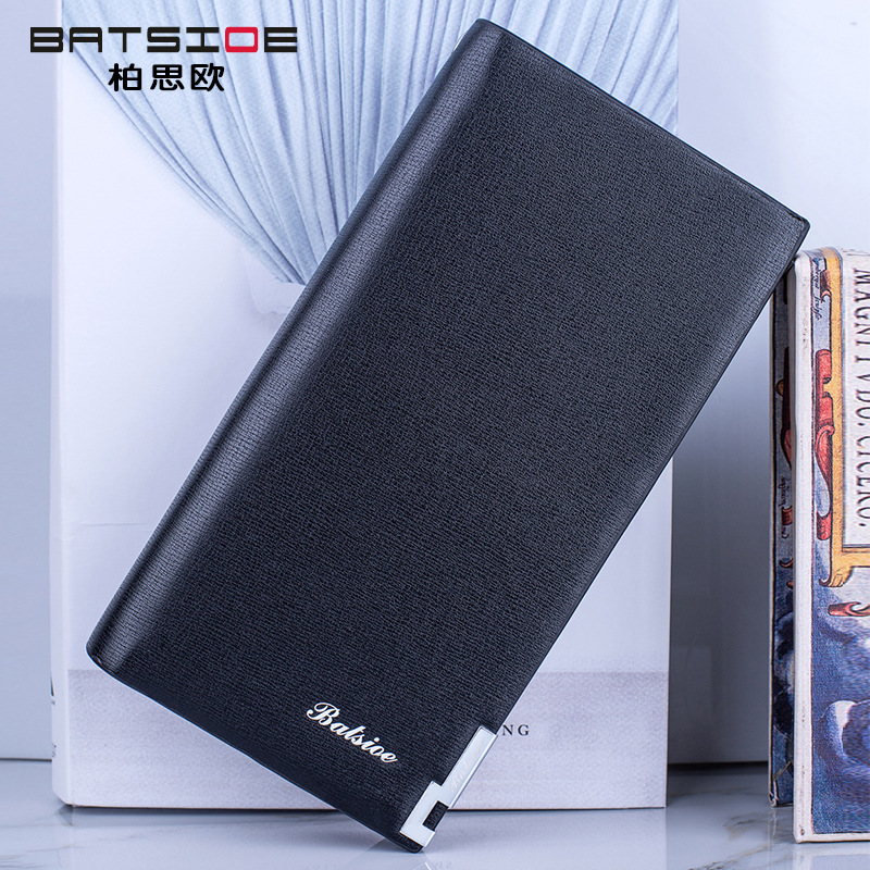 Baisio's new men's long wallet, multi-functional portable clutch, multi-card slots, large capacity, original product