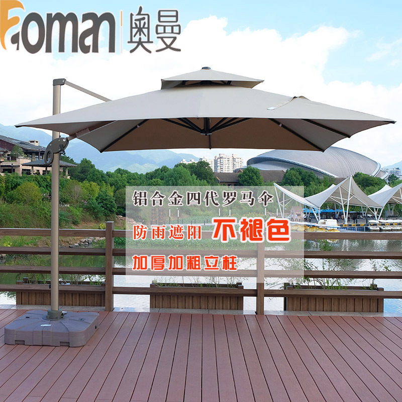 户外伞庭院伞遮阳伞花园大太阳伞室外保安岗亭伞摆摊罗马伞|ru