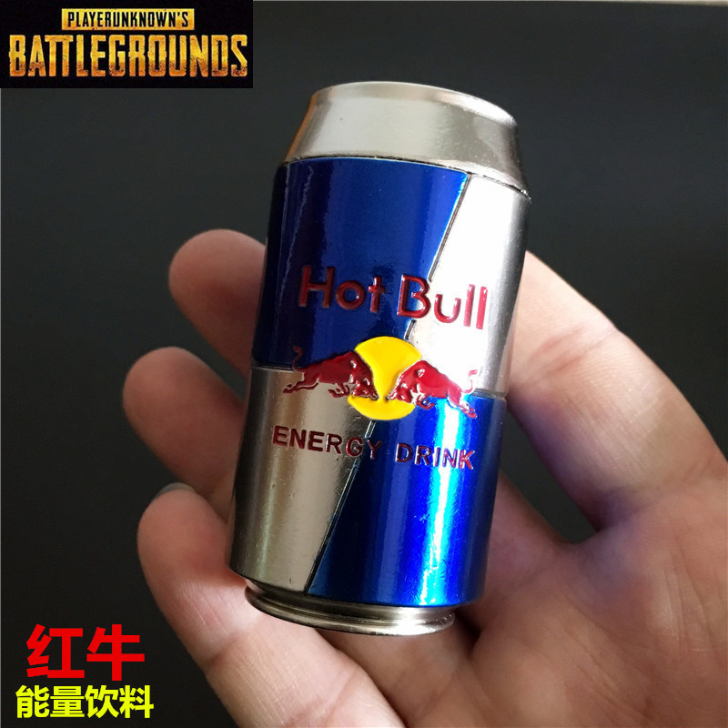 Jedi Escape Survival Game Surrounding Red Bull Energy Beverage Bottle Weapon Model Alloy Pendant Keychain
