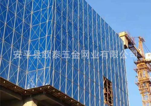 生产高层建筑安全爬架网，蓝色外围爬架网片 批量定制，规格齐全