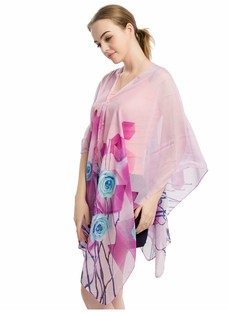 夏季女士丝巾厂家 遮阳防晒披肩批发 礼品围巾