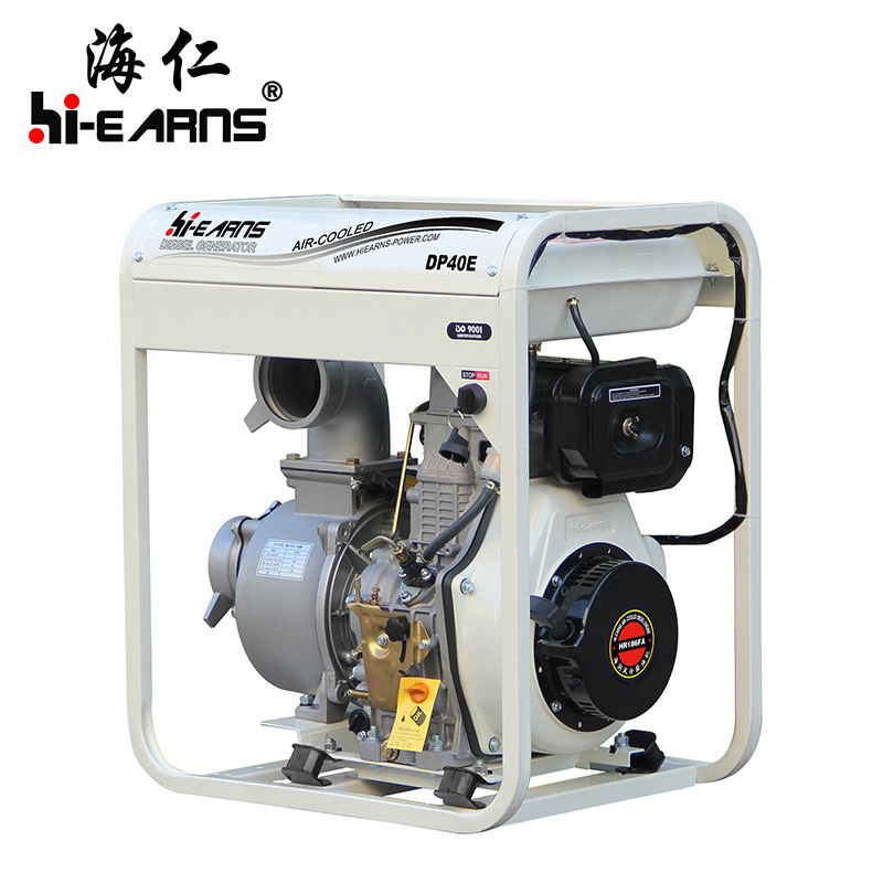 工厂直销【海仁】DP40E 电启动 4寸柴油水泵 10马力 大油箱高续航