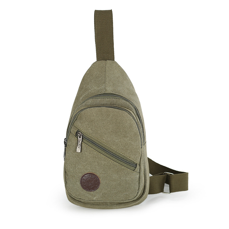 Chest pack man canvas outdoors motion multi-function Theft prevention express travel Stall The single shoulder bag Man with shoulder bag
