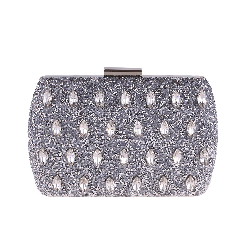 New Diamond-encrusted Evening Bag Women's Evening Dress Party Dress Clutch display picture 16