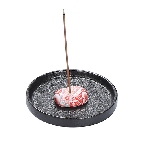 Ceramic incense plate incense stand cherry blossom incense standing incense broad bean incense seat stand incense burner incense holder Japanese style