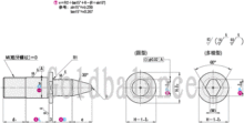 焊接夹具用定位销前端锥头R型带肩外螺纹型无研磨退刀槽