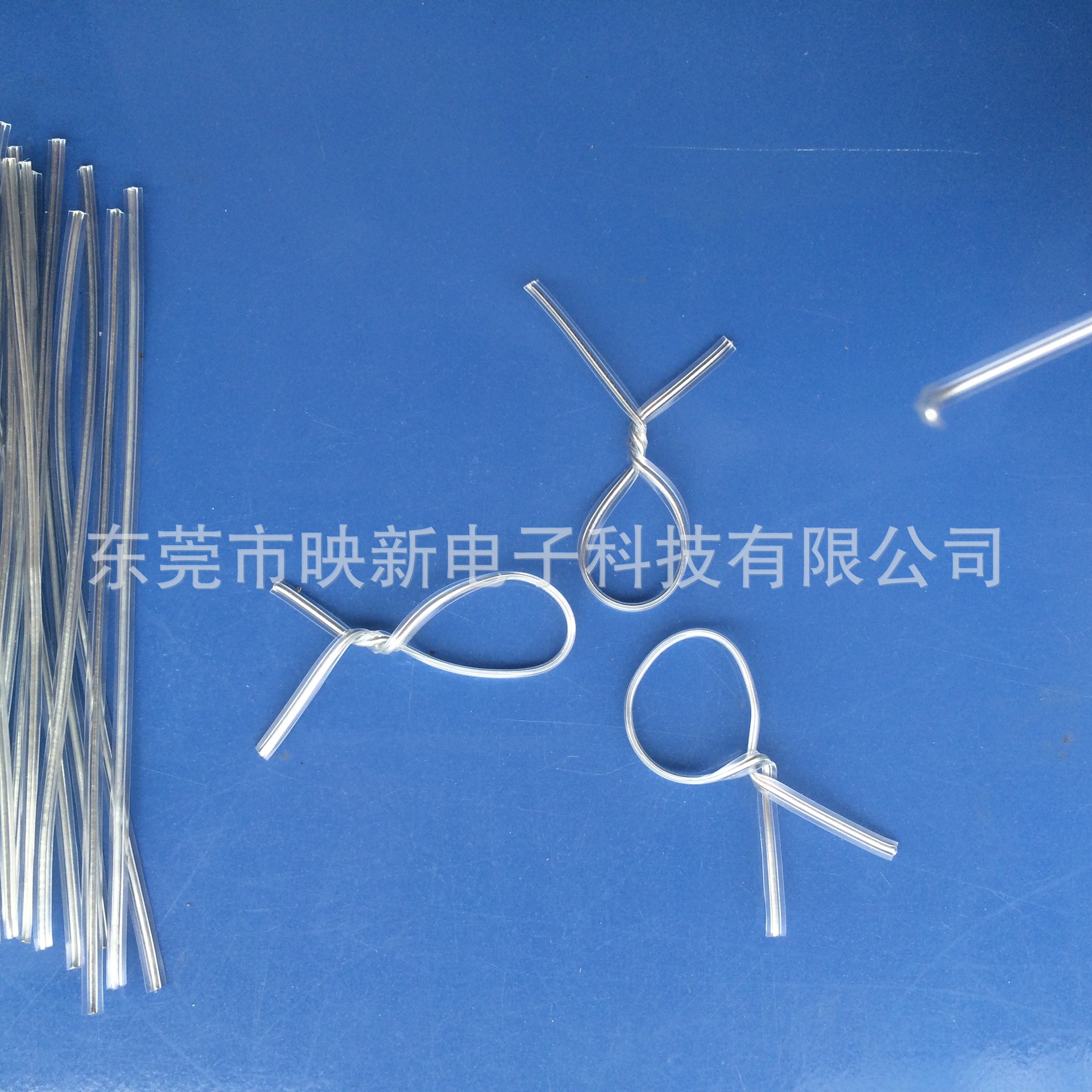 供厂 pvc透明铁芯扎线   0.45芯 10CM 包扎丝 电源线扎带