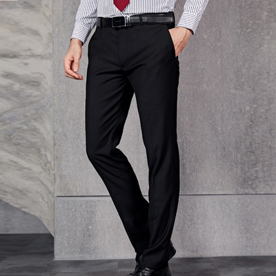 男女同款西裤直筒工作西装长裤女职业正装裤工装黑色百搭OL裤子|ms
