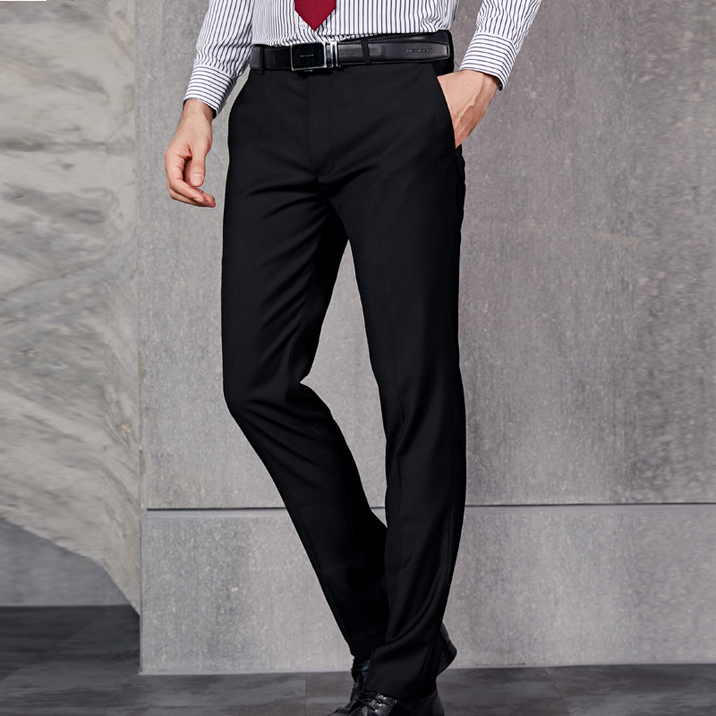 男女同款西裤直筒工作西装长裤女职业正装裤工装黑色百搭OL裤子|ms